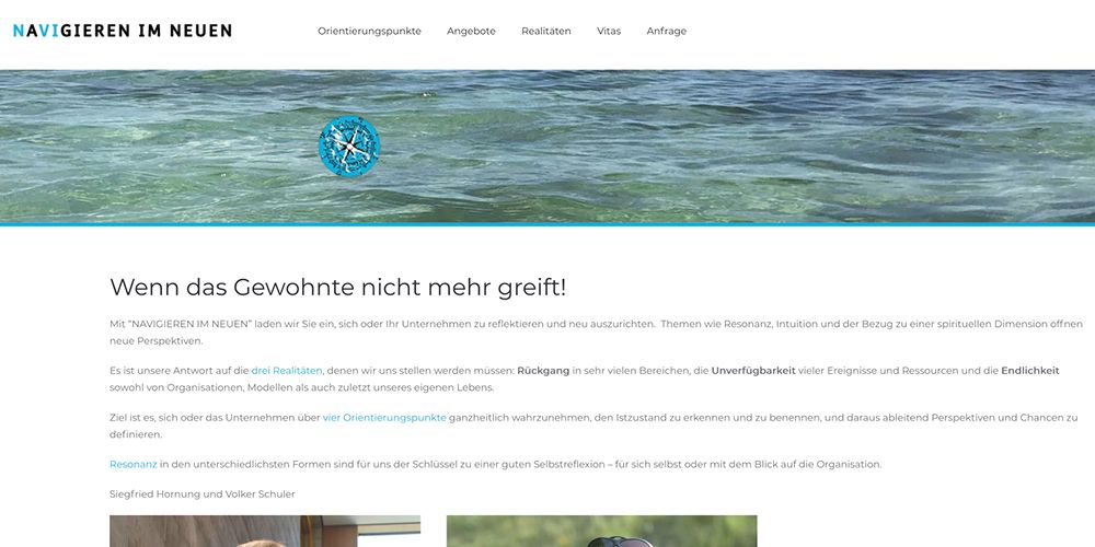 Navigieren im Neuen